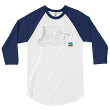 Load image into Gallery viewer, F.E.S. "Geometric System" 3/4 sleeve raglan shirt