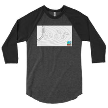 Load image into Gallery viewer, F.E.S. "Geometric System" 3/4 sleeve raglan shirt