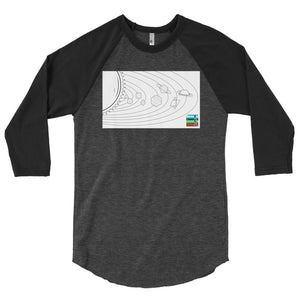 F.E.S. "Geometric System" 3/4 sleeve raglan shirt