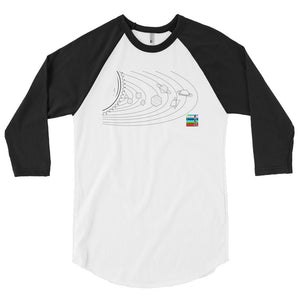 F.E.S. "Geometric System" 3/4 sleeve raglan shirt